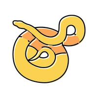 pitón animal serpiente color icono vector ilustración