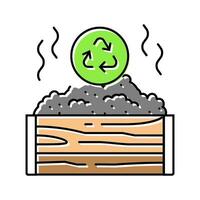 composting environmental color icon vector illustration