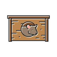 hamster house pet cute color icon vector illustration