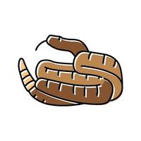 serpiente de cascabel animal color icono vector ilustración