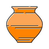 kalash water pot hinduism color icon vector illustration