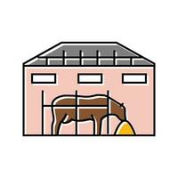 cow barn color icon vector illustration