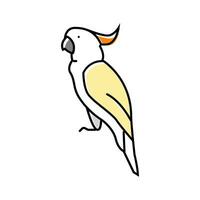 cockatoo parrot bird color icon vector illustration