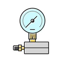 pressure gauge gas service color icon vector illustration