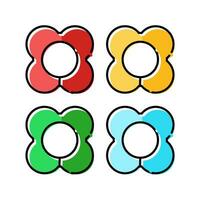 stitch markers embroidery hobby color icon vector illustration