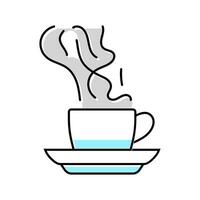 hot coffee cup color icon vector illustration