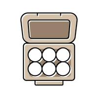 egg box hen color icon vector illustration