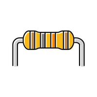 resistor electrical engineer color icon vector illustration