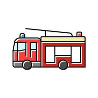 fire engine emergency color icon vector illustration