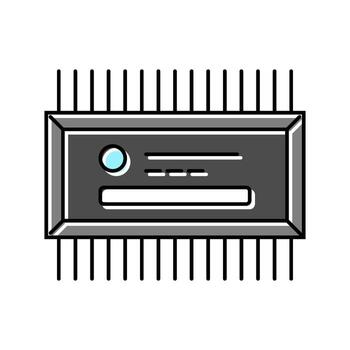 microcontroller electrical engineer color icon vector illustration