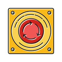 emergency stop button alert color icon vector illustration