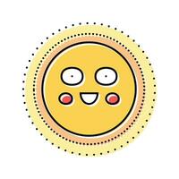 sun shining smile character color icon vector illustration