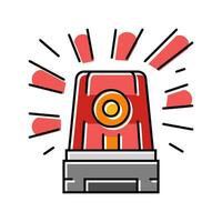 red alarm alert color icon vector illustration