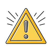 caution alert color icon vector illustration