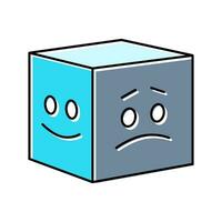 sad mood color icon vector illustration