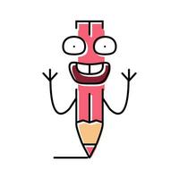 mascot pen character color icon vector illustration