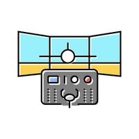 flight simulator aeronautical engineer color icon vector illustration