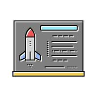 rocket science aeronautical engineer color icon vector illustration