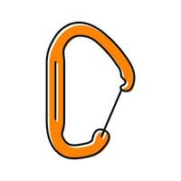 nonlocking carabiner mountaineering adventure color icon vector illustration