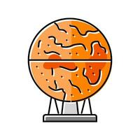 mars globe planet color icon vector illustration