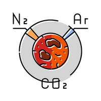 martian atmosphere mars planet color icon vector illustration