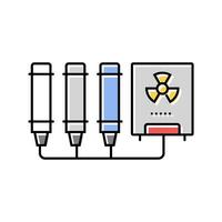 radiation monitoring nuclear energy color icon vector illustration