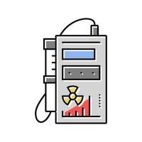 geiger counter nuclear energy color icon vector illustration