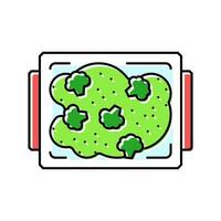 lunch box plastic meal color icon vector illustration