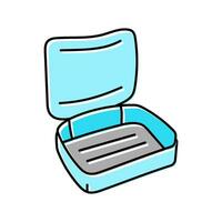 lunch box bag food color icon vector illustration