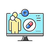 telemedicine technology biomedical color icon vector illustration