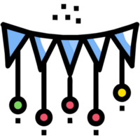 AI generated Party Garlands Flag png