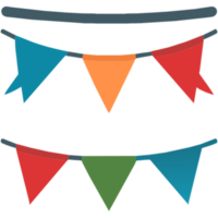 AI generated Party Garlands Flag png