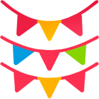 AI generated Party Garlands Flag png