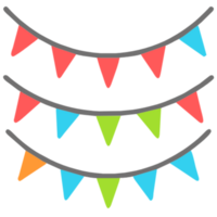 AI generated Party Garlands Flag png