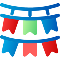 AI generated Party Garlands Flag png