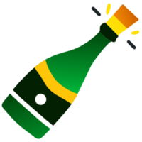 AI generated Champagne Bottle Party png