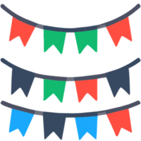 AI generated Party Garlands Flag png