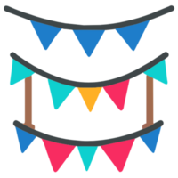 AI generated Party Garlands Flag png