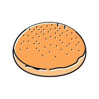 sourdough bun food meal color icon vector illustration