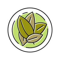 bay leaf cosmetic plant color icon vector illustration