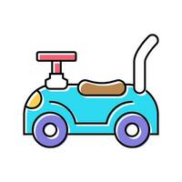 ride on toy child game play color icon vector illustration