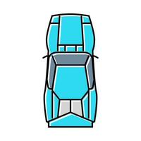 auto car top view color icon vector illustration