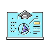 study math science education color icon vector illustration