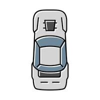 automobile car top view color icon vector illustration