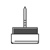 glide furniture hardware fitting color icon vector illustration