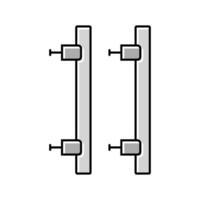 cabinet handle hardware furniture fitting color icon vector illustration