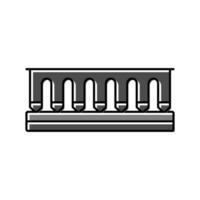 wire management hardware furniture fitting color icon vector illustration