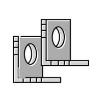 esquina abrazadera hardware mueble adecuado color icono vector ilustración