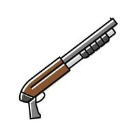 shotgun weapon war color icon vector illustration