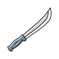 machete weapon war color icon vector illustration